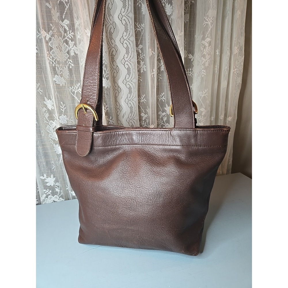Vintage COACH Brown Leather, Soho Lafayette Shoulder Bag, Snap, 4140  90s USA - Picture 2 of 13